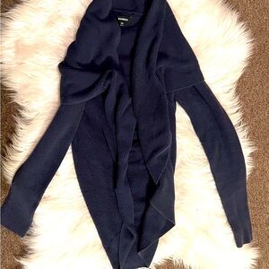 Navy Blue Cocoon Knit Sweater